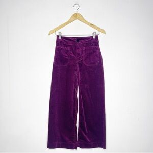 Anthropologie Maeve The Colette Cropped Wide-Leg Cord Pants Size 24 Petite